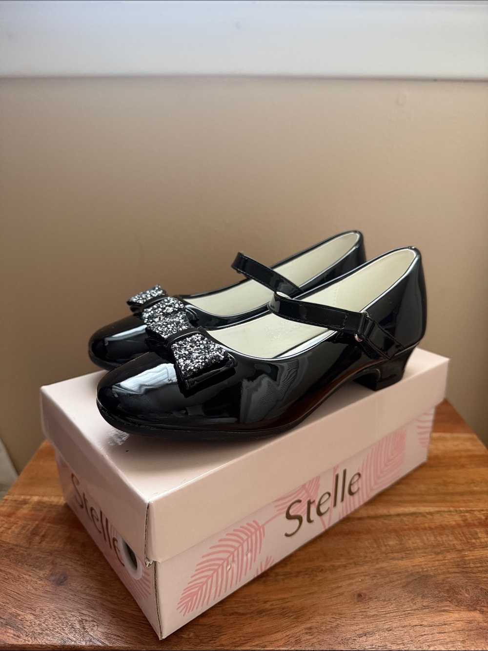 Stella Black Patent Shoes